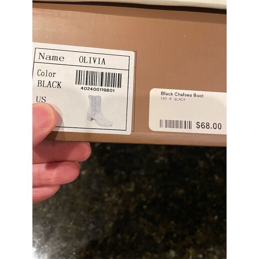 Oasis Society Olivia Women's Black Chelsea Boots Chunky Heel Round Toe 7.5 - Picture 8 of 8